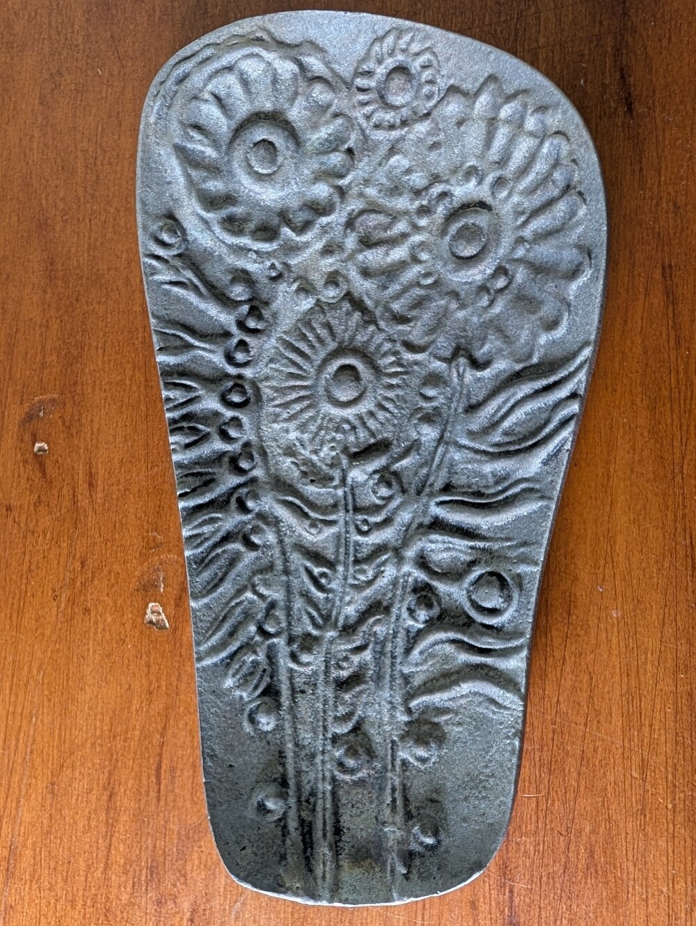 Don Drumm 3 Sunflowers Small Dish Ohio Cast Aluminum Decor Art Tray Signed Tray